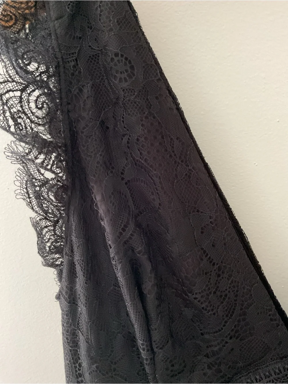 Lulus Marvelous Darling Black Crochet Lace Ruffled Tiered V-Neck Maxi Dress - Picture 7 of 16